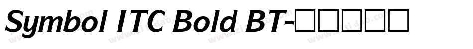 Symbol ITC Bold BT字体转换